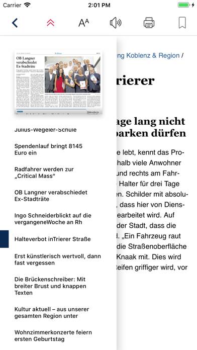 RZ E-Paper App-Screenshot