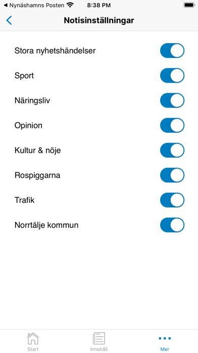 Norrtelje Tidning App skärmdump