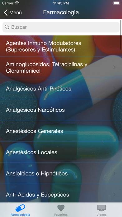 Farmacología Clínica Captura de pantalla de la aplicación #2