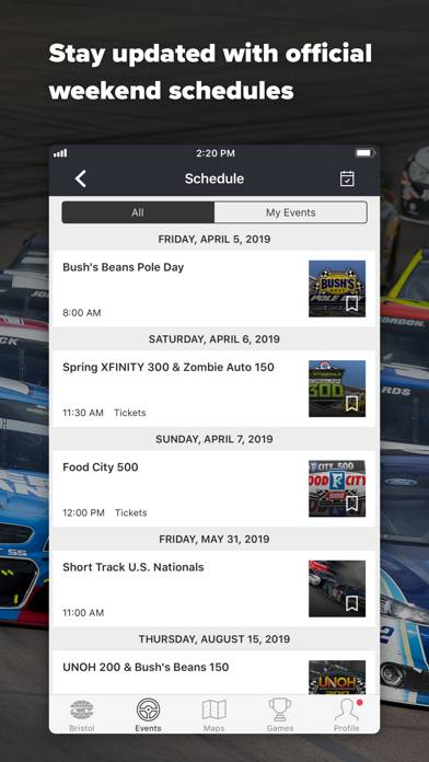 Bristol Motor Speedway App screenshot