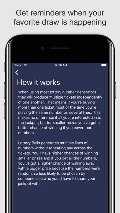 Lottery Balls Pro Captura de pantalla de la aplicación #4