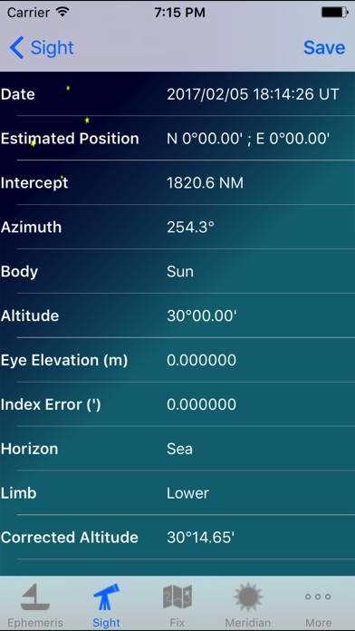 IMariner Celestial Navigation Capture d'écran de l'application #4