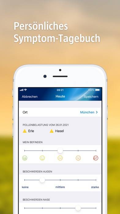 Pollenflug-Vorhersage App-Screenshot