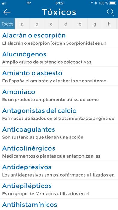 ITox Urgencias intoxicación App screenshot #2