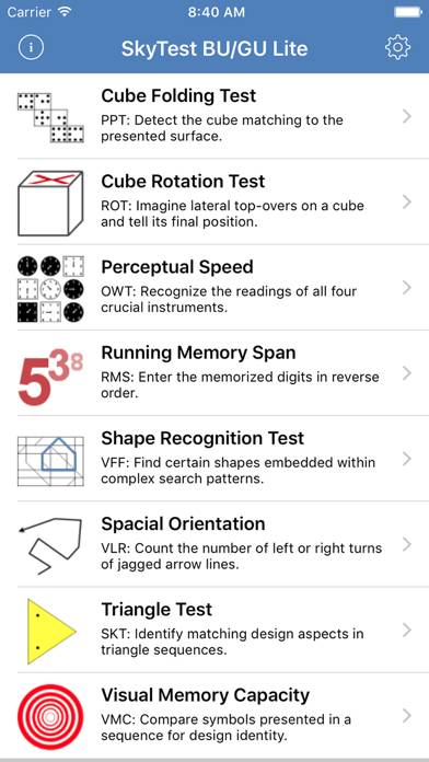 SkyTest BU/GU Lite Schermata dell'app #1