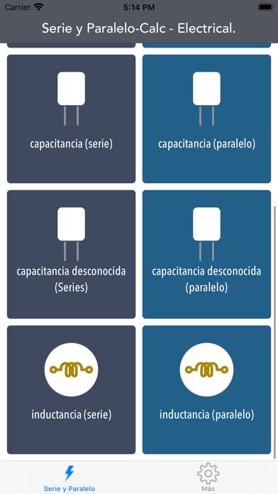 Serie y Paralelo-Calc Captura de pantalla de la aplicación