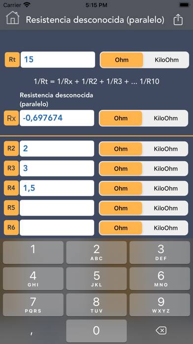 Serie y Paralelo-Calc Captura de pantalla de la aplicación