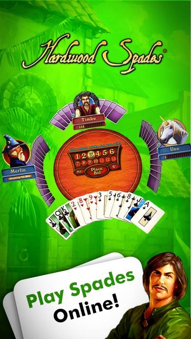 Hardwood Spades Pro game screenshot