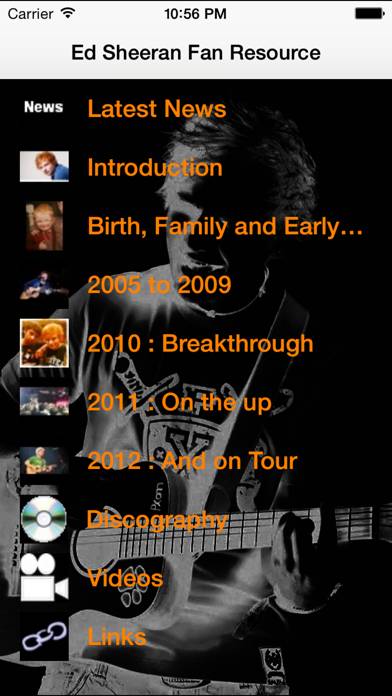 Ed Sheeran Fan Resource Schermata dell'app #1