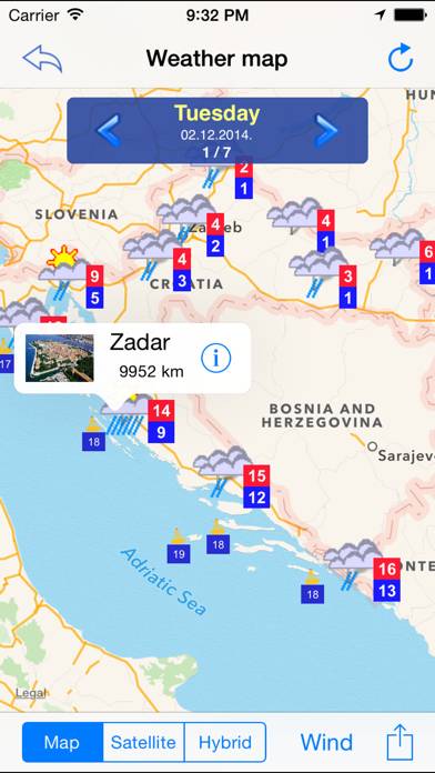 Croatia Weather App skärmdump #2