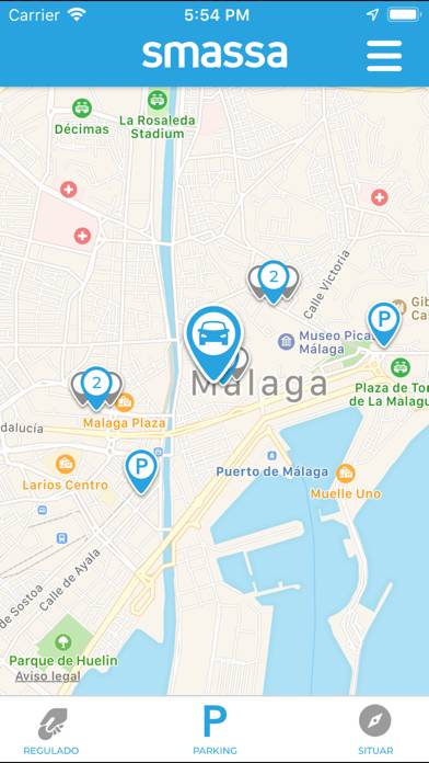 Aparcamientos Málaga SMASSA Captura de pantalla de la aplicación #2