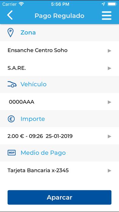 Aparcamientos Málaga SMASSA Captura de pantalla de la aplicación #3
