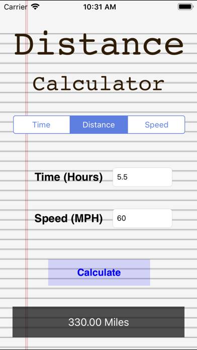 Distance Speed Time Calculator captura de pantalla