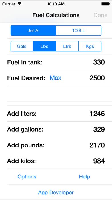 Aviation Fuel Converter App screenshot #1