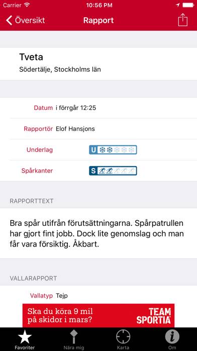 Skidspår.se App skärmdump