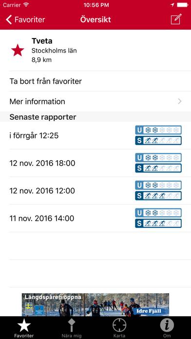 Skidspår.se App skärmdump