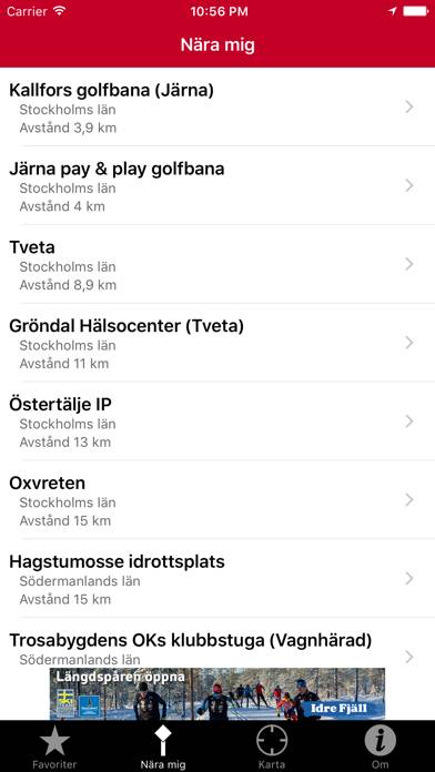 Skidspår.se App skärmdump