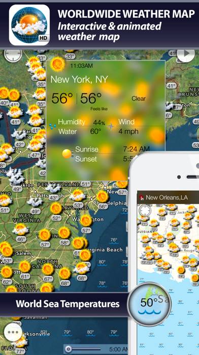 Weather and wind map App skärmdump #1
