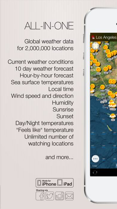 Weather and wind map App skärmdump #4