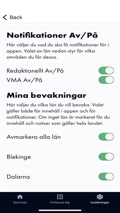 Krisinformation.se App skärmdump #4