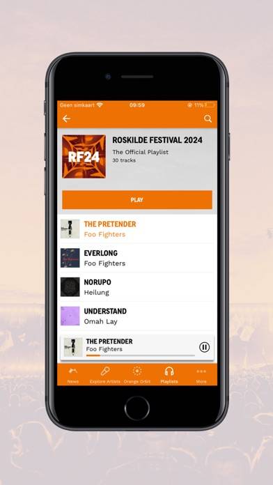 Roskilde Festival App screenshot