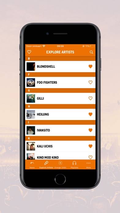 Roskilde Festival App screenshot