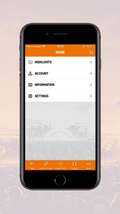 Roskilde Festival App screenshot
