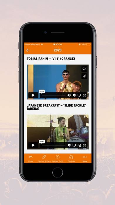 Roskilde Festival App screenshot