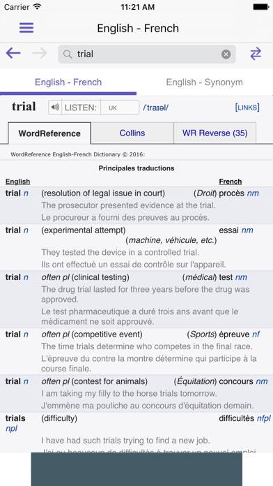 WordReference Dictionary Capture d'écran de l'application #3