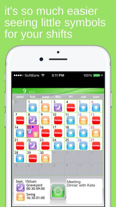 Shift Planning Calendar Pro App screenshot #2