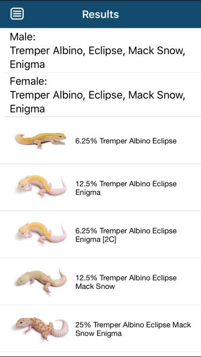 Reptile Calculator Schermata dell'app