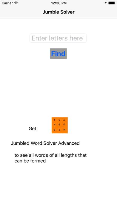 Jumbled Word Solver skärmdump