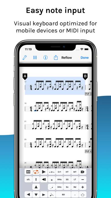 Reflow Score Writer Schermata dell'app #3
