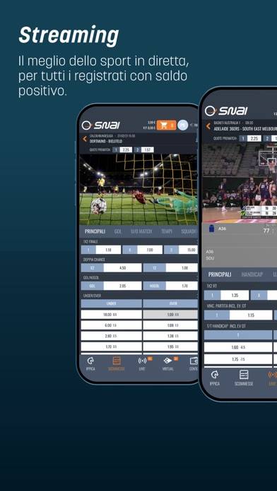 Snai Sport Scommesse Schermata dell'app