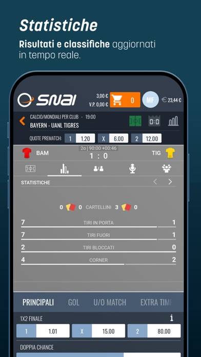 Snai Sport Scommesse Schermata dell'app