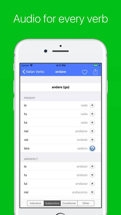 Italian Verb Conjugator Pro App screenshot #2
