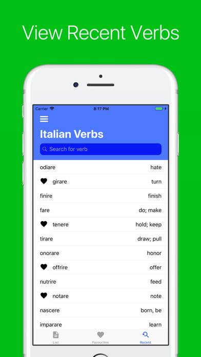 Italian Verb Conjugator Pro Capture d'écran de l'application #6