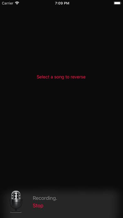 Reverse Music Player App screenshot #3