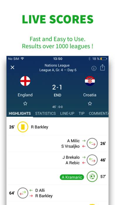 Live Soccer Scores -Skores Captura de pantalla de la aplicación #2