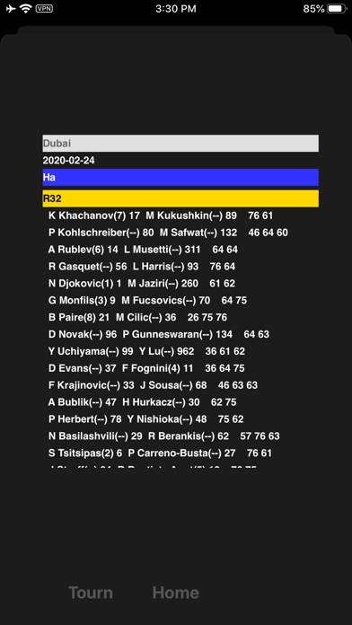 Tennisdata App screenshot