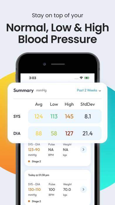 Blood Pressure App SmartBP Schermata dell'app #3