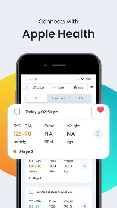 Blood Pressure App SmartBP Captura de pantalla de la aplicación #5