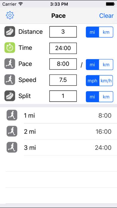 Running Pace App skärmdump #1