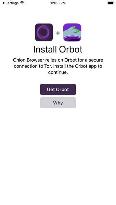 Onion Browser App skärmdump #1