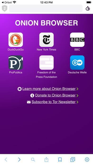 Onion Browser App skärmdump #2