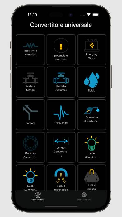 Convertitore universale. Schermata dell'app
