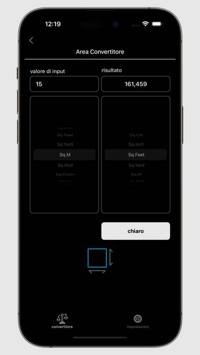 Convertitore universale. Schermata dell'app