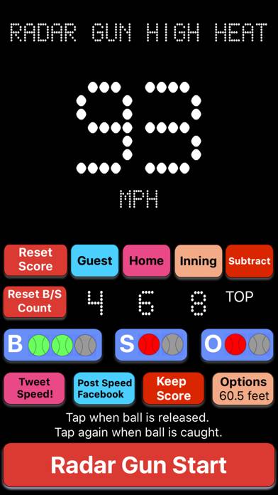 Baseball Radar Gun Pro Speed App screenshot #1
