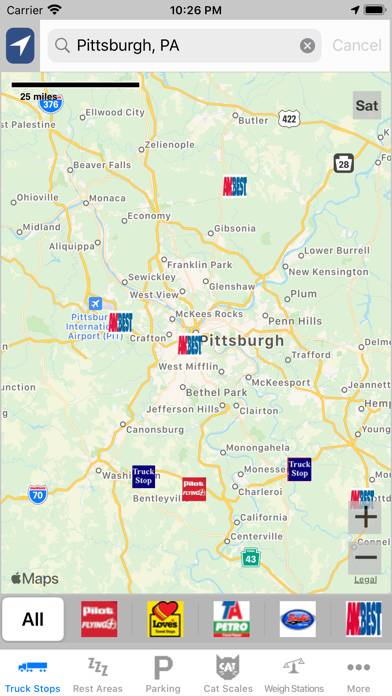 Truck Stops Pro App screenshot #1