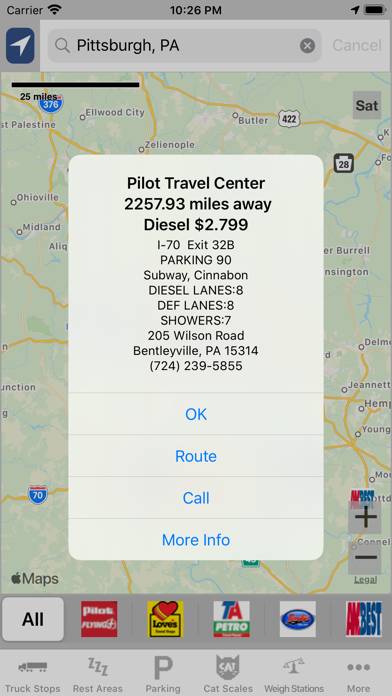 Truck Stops Pro App screenshot #2